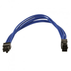 Rexus GELID Solutions 12in 6pin (PCI-E) Power Supply Cable with Blue UV Reactive Single Sleeve