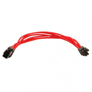 Rexus GELID Solutions 12in 6pin (PCI-E) Power Supply Cable with Red UV Reactive Single Sleeve