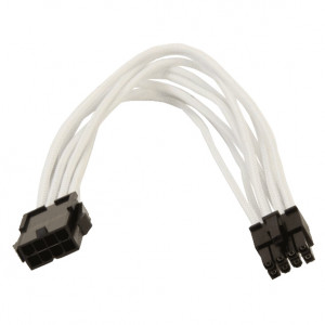 Rexus GELID Solutions 12in 8pin (EPS) Power Supply Cable with White UV Reactive Single Sleeve