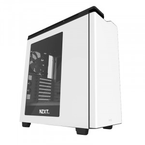NZXT H440 STEEL Mid Tower Case. Next Generation 5.25-less Design. Include 4 x 2nd Gen FNv2 Fans, High-End WC support, USB3.0, PWM Fan hub, White/Black, NEW Edition