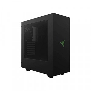 NZXT CA-S340W-RA ATX Mid Tower Case (Black/Green), Front USB3.0 and Audio, Side Window