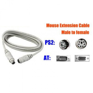 Mouse Extension Cables, Male-to-Female, 6‘, PS2