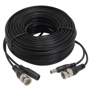 Avemia CBSMX1HB 100ft Mini Coaxial Siamese Premade Cable w/ 75 Ohm Connectors Black