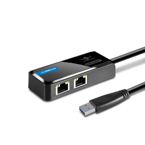 Vantec CB-U320GNA USB 3.0 to Dual Gigabit Ethernet Network Adapter.