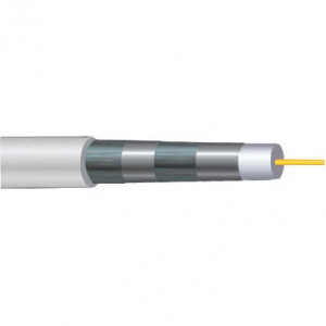 White 1000-Foot RG-6U Single Quad Shield Coaxial Cable  for Digital HDTV Applications
