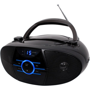 Spectra Jensen Portable Stereo Compact Disc Player, with AM/FM Stereo Radio and Bluetooth, 2 x 1.5W 