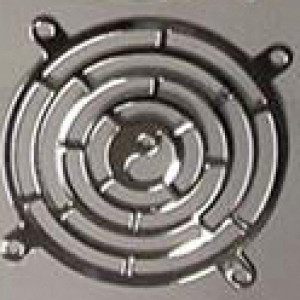 Chrome/Silver 80mm Plated Steel Fan Grill Yin Yang