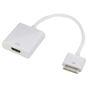 White Syba 6-inch iPad to HDMI Adapter