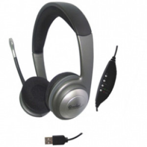 Syba Connectland CL-CM-5008-U USB Connector Circumaural Ear Hook Stereo Headset