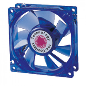 Blue Coolmax 80mm UV Crystal LED Cooling Fan