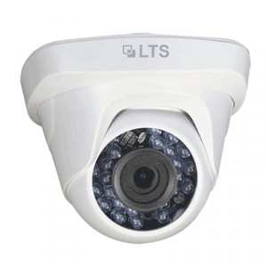 LTS 1.3MP 1/3in Sensor Turret Dome Camera, 2.8mm Fixed Lens, 24pcs IR LEDs, IP 66 Water-proof, DC 12V, Color: White