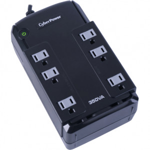 CyberPower Compact Desktop Standby UPS CP350SLG, 350VA / 255W, 6 Outlet, GreenPower, RJ11 Protection