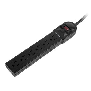 CyberPower CSB6012 Essential 6-Outlets Surge Suppressor with 1200 Joules and 12FT Cord.