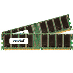 Crucial 2GB(1GBx2) DDR333 PC2700 Server Memory CT2KIT12872Y335, Dual Channel Kit, 184-Pin DIMM,  2.5