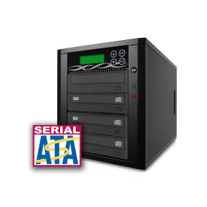 Black ILY SpartanPro SATA 1 to 3 CD/DVD Duplicator System D03-SSPPRO, w/ 500GB HDD + USB 2.0.