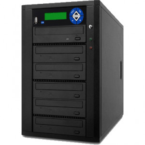 Black ILY Spartan DUO SATA 1 to 5 CD/DVD USB-to-Disc Duplication System. Model: D05-SDSP.