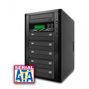 Black ILY SpartanPro SATA 1 to 5 CD/DVD Duplicator System D05-SSPPRO, w/ 500GB HDD + USB 2.0.