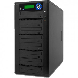 Black ILY Spartan DUO SATA 1 to 7 CD/DVD USB-to-Disc Duplication System. Model: D07-SDSP.