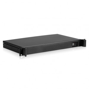 Black iStarUSA Compact 1U mini-ITX Rackmount Chassis D-118V2-ITX