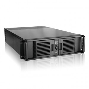 Black iStarUSA 3U High Performance Rackmount Chassis D-300L-PFS, 2 x 5.25in Bays, EATX Motherboard S