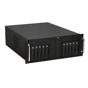 Black i-StarUSA D-410-B10SA 4U 10-Bay Stylish Storage Server Rackmount