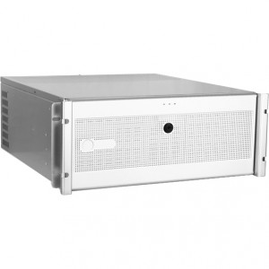 Silver iStarUSA D7-400-6 4U Compact Stylish Rackmount Chassis, Front USB2.0, 6 x 5.25in Bays, w/ 1 x 80mm Fans