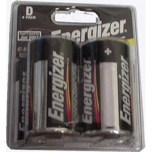 D Size 4 PACK 1.5 Volts Energizer Alkaline battery, Replaces all "D" size batteries