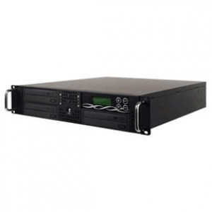 Black ILY Spartan 1 to 3 CD / DVD 2U Rackmount Duplicator D03ATRKBNRPIHU, w/ 500GB, 250W PSU, USB 2.