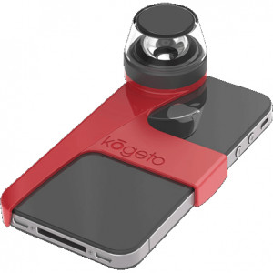 Red Kogeto Dot Panoramic Video Camera for iPhone 4 / 4S, Model: DOT0102-RED.