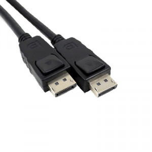 MRP DP-3MM 3 Feet DisplayPort Male to Male Cable with Latch, 28AWG, Silver Connectors