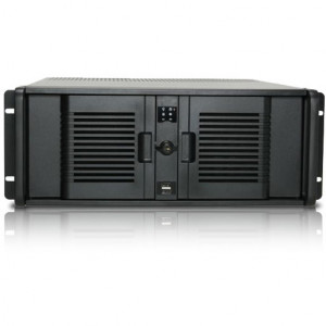 Black iStarUSA 4U Compact Stylish Rackmount Chassis DR-400-7P