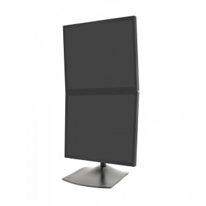 Ergotron DS100 Vertical Dual-Monitor Desk Stand - Black