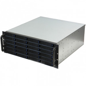 Nocor DS-24E 4U 24-Bay SAS/SATA Hot-Swap Expander Rack Module, with 3 x 80mm Rear Fans.