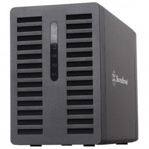 Black SilverStone DS322B Aluminum 3.5in SATA to USB 3.0 Dual Bay HDD External Enclosure