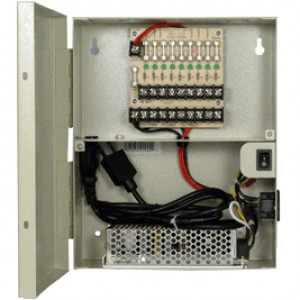 LTS AT1210A-D07 UL List CCTV Power Distribution Box, 9 Fused Outputs, 12V DC at 10 amp.