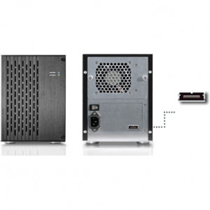 Black Enhance EnhanceBOX E4 MS Desktop Disk Array Enclosure, for 4x3.5" SAS/SATA-II HDDs.