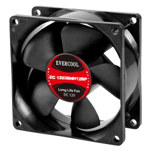 Evercool EC 12038 PWM 120mm 12V Dual Ball Bearing Case Fan, RoHS Compliant