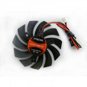 Black EverCool 80mm Single Ball Bearing Fan, 3000RPM, 22.4CFM