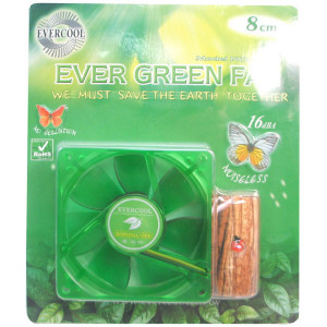 Green EverCool 80mm Silence Case Fan