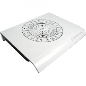 White EverCool Zodiac II 14in Notebook Cooling Pad, w/ 12cm Silent Fan, Model: EC-NP-311W