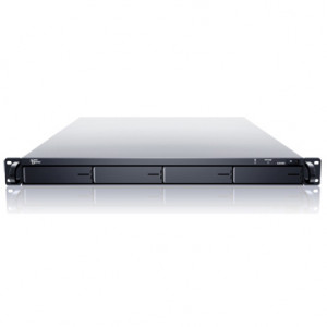 Black Sans Digital EliteNAS EN104L+B 1U 4-Bay Intel Atom Dual Core Linux NAS + iSCSI Rackmount Server