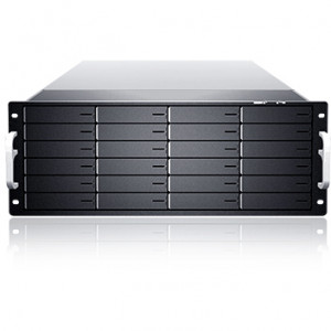 Black Sans Digital EliteNAS EN424L+BXE 4U 24 Bay 64-bit Intel Xeon Quad-Core Hardware RAID 60 NAS + iSCSI Rackmount Server