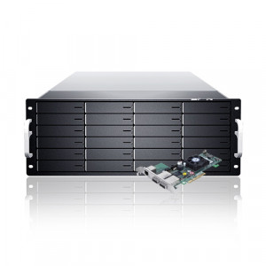 Sans Digital EliteSTOR ES424X6+BHG 4U 24 Bay 6G SAS/SATA PCIe 2.0 x8 RAID 0/1/5/6/10/50 Rackmount Solution