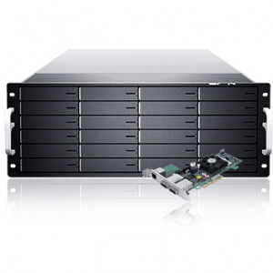 Black Sans Digital EliteSTOR ES424X6+BHA 4U 24 Bay Storage Rackmount, Supports 3.5in SAS / SATA Hard
