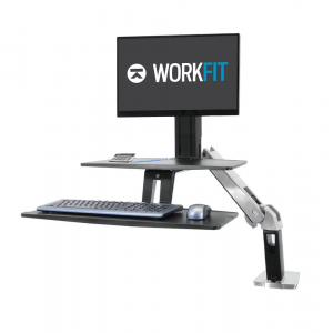 Ergotron WorkFit-A Single LD Workstation with Suspended Keyboard - Black