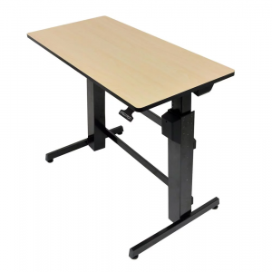 Ergotron WorkFit-D Sit-Stand Desk - Birch