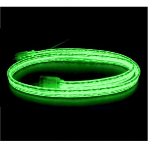 Green FlexiGlow Illuminated EL Serial ATA Cable 50cm. Retail Box