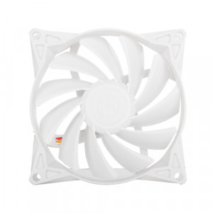 Silverstone FM93 92mm 12V 3-Pin DC Case Fan with Controller, 1200 - 3000 RPM, 21.4 - 53.6CFM, Low Noise, Sleeve Bearing. Color: White
