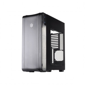 Black SilverStone Fortress Series FT04B-W Extended ATX Aluminum Full Tower Computer Case