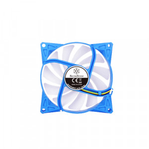 Silverstone FW91 92mm Long Life Sleeve Bearing Case Fan, 1500 - 2800 RPM, 26.8 - 49.5CFM, Color: White Fan Blades and Blue Frame